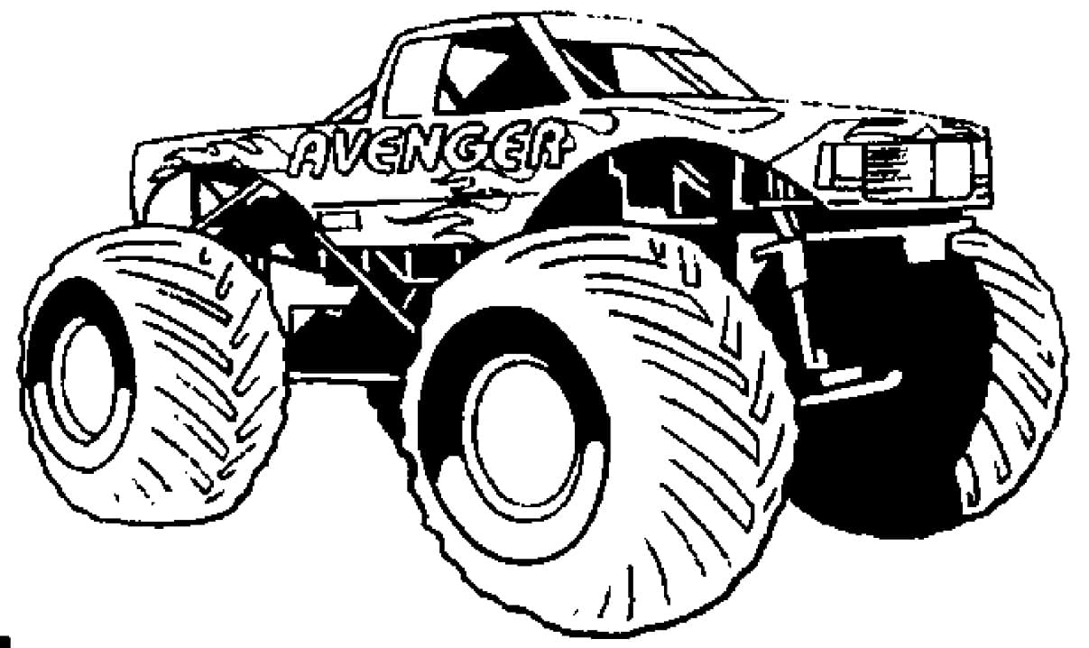 Valtava Monster Truck Värityskuva