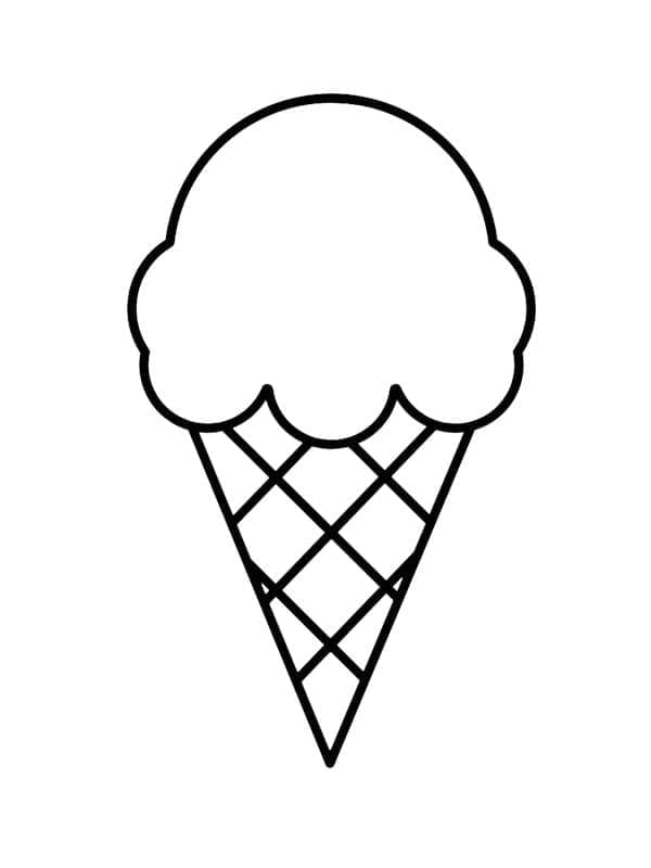 Yksinkertainen jäätelö Värityskuva