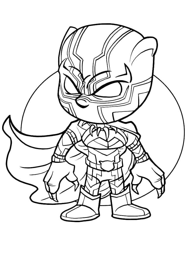 Chibi Black Panther Värityskuva