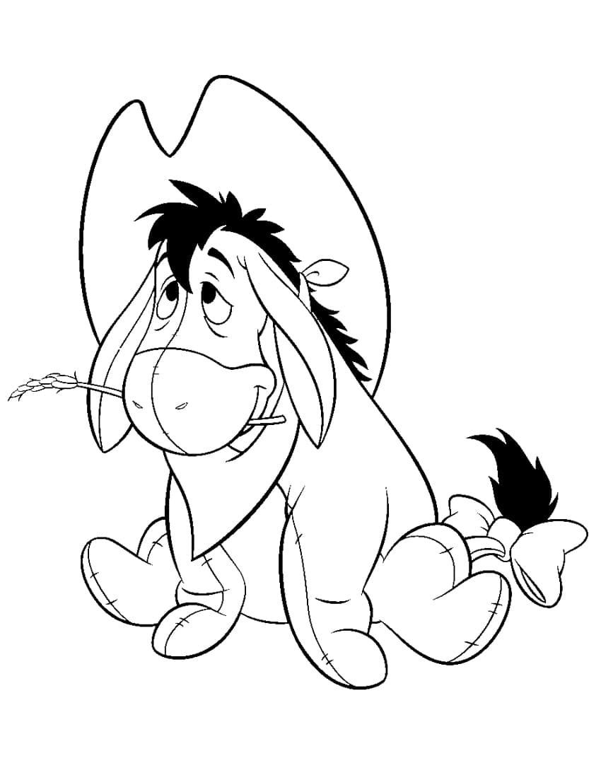 Cowboy Eeyore Värityskuva