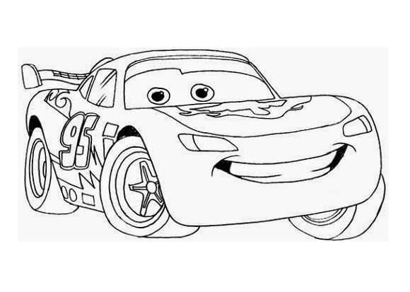 Disney auto Salama McQueen Värityskuva