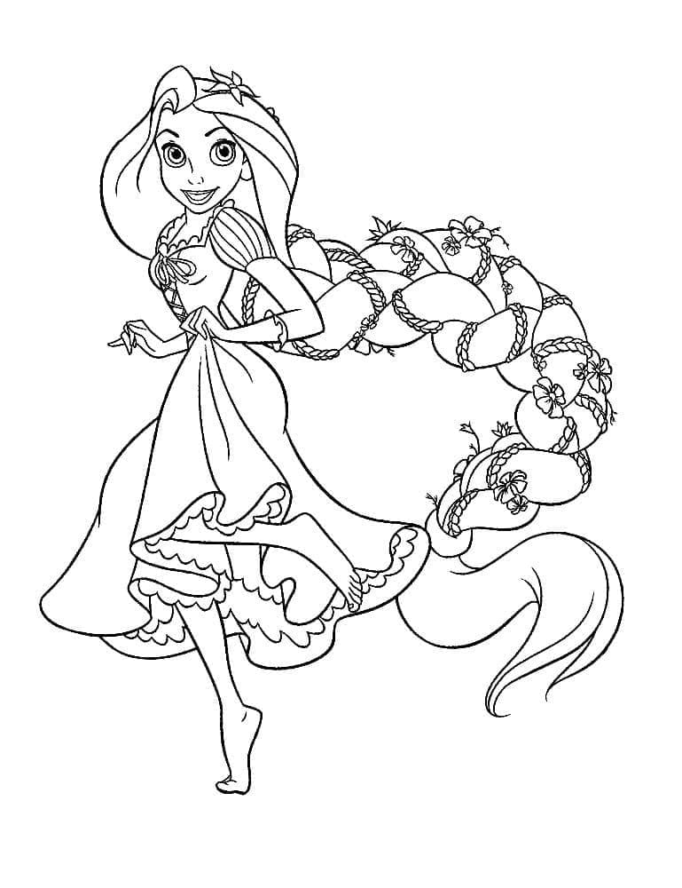 Disney Prinsessa Rapunzel Värityskuva