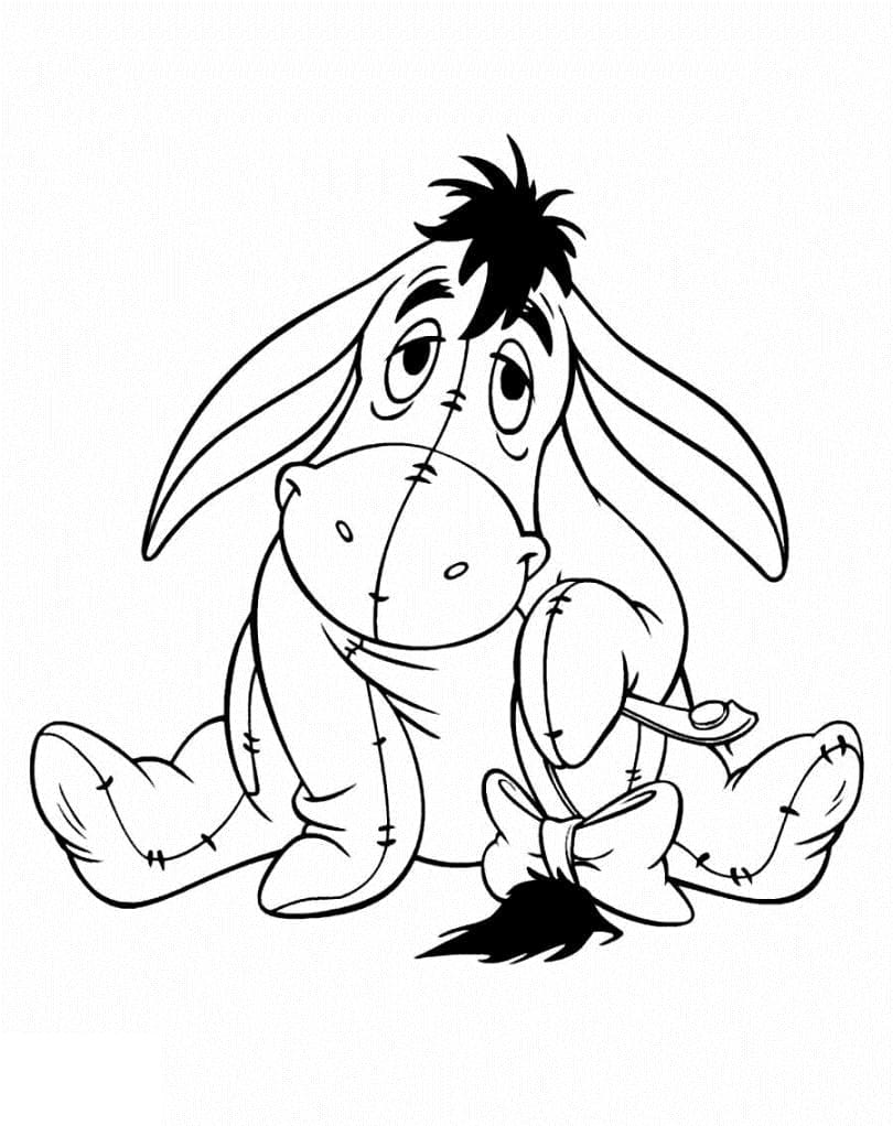 Eeyore Nalle Puhilta Värityskuva