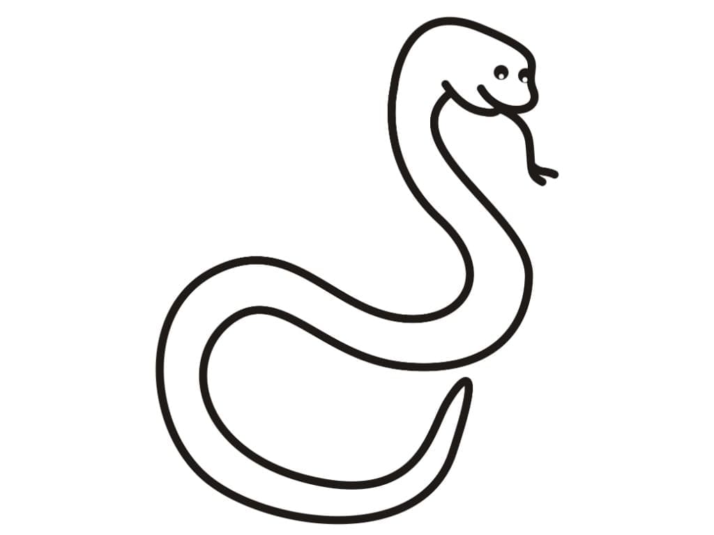Erittäin helppo käärme Värityskuva