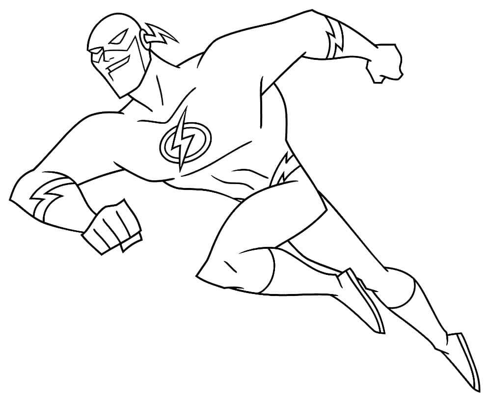 Flash DC-sarjakuvasta Värityskuva