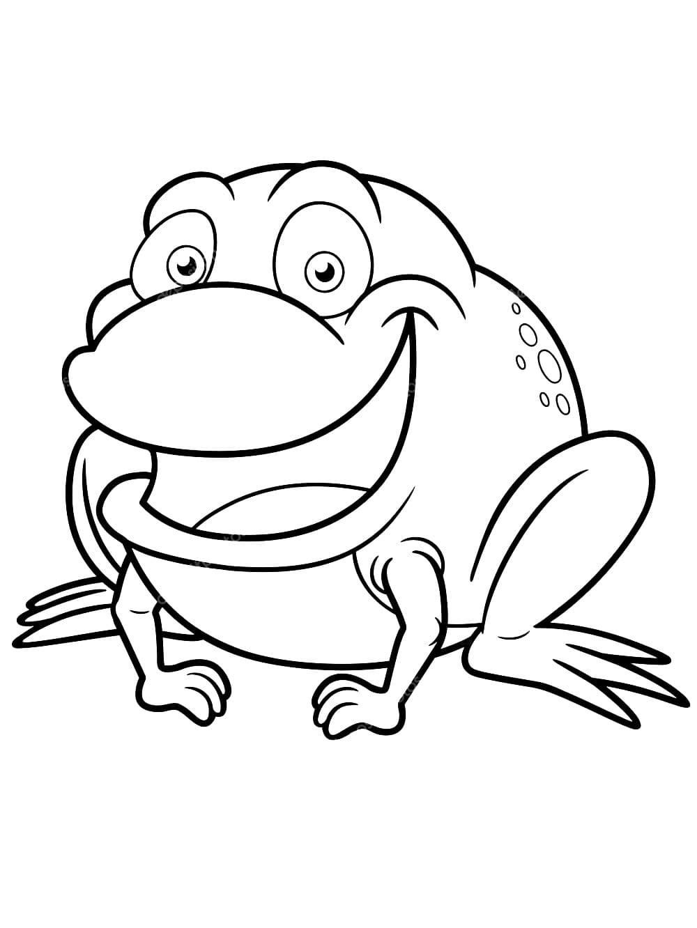 Onnellinen sammakko Värityskuva
