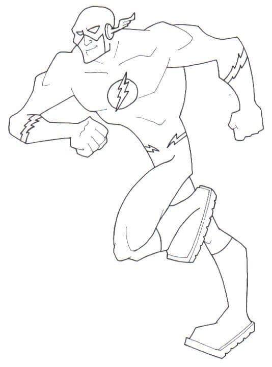 Superhero Flash DC:ltä Värityskuva