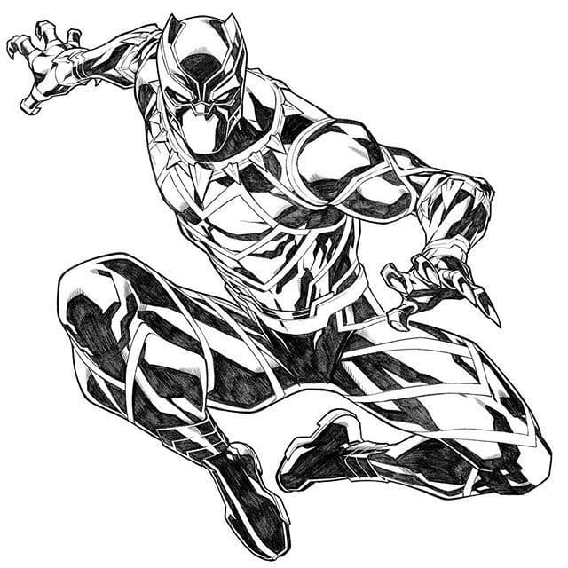 Supersankari Black Panther Värityskuva