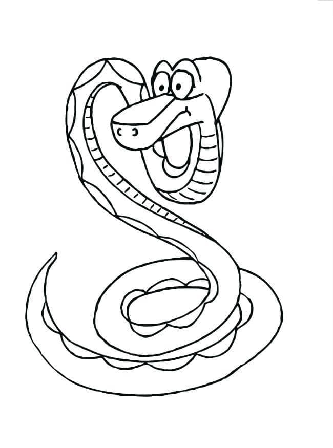 Surullinen käärme Värityskuva