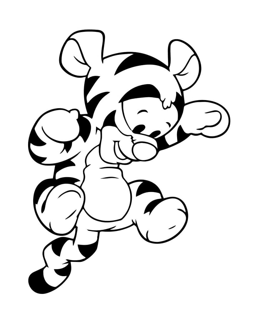 Tiger-vauva Värityskuva