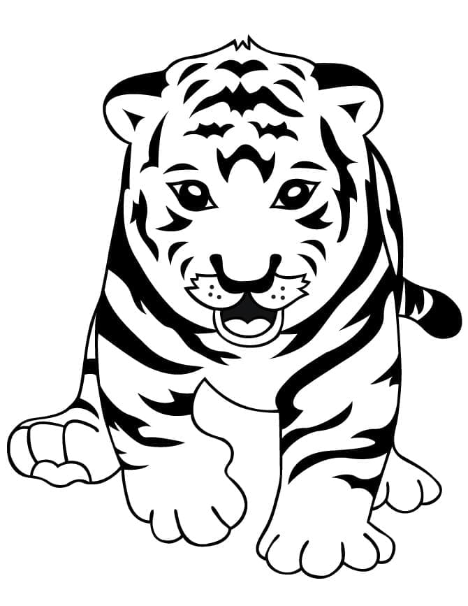 Tiikerin pentu Värityskuva