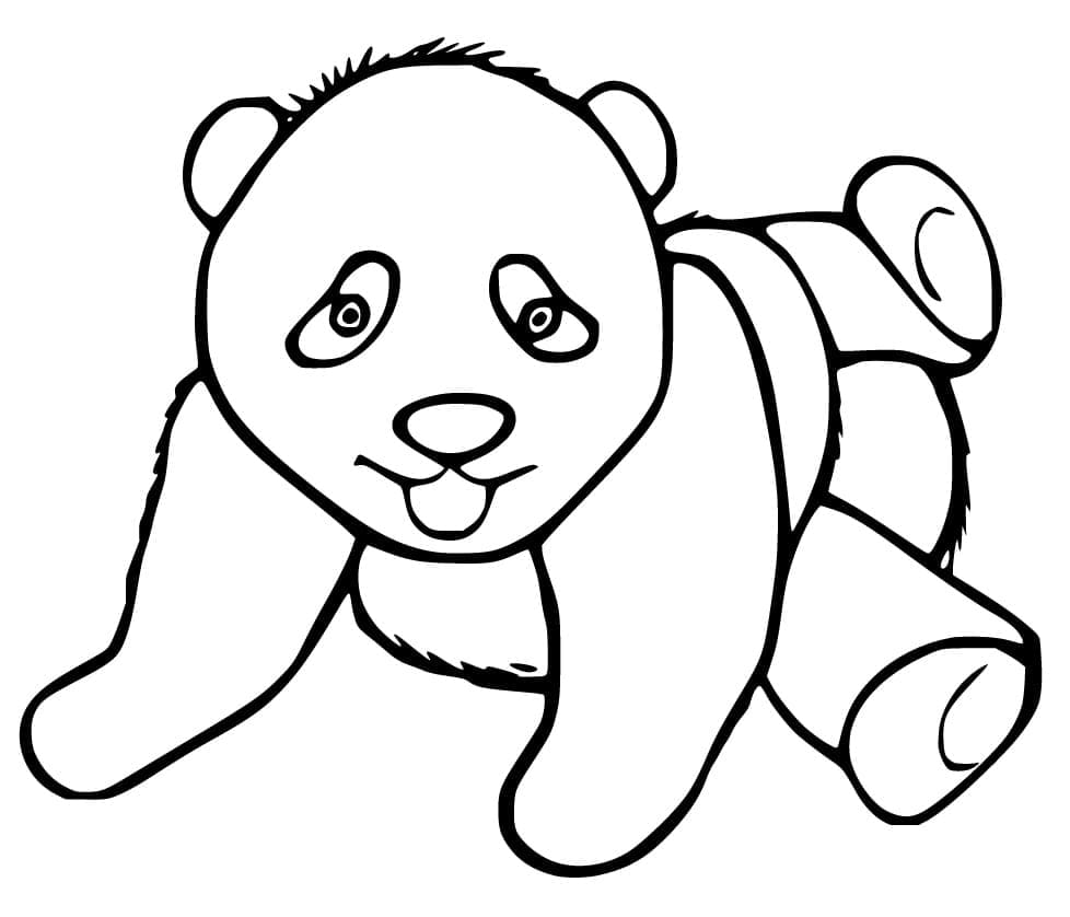 Vauva Tulostettava Panda Värityskuva