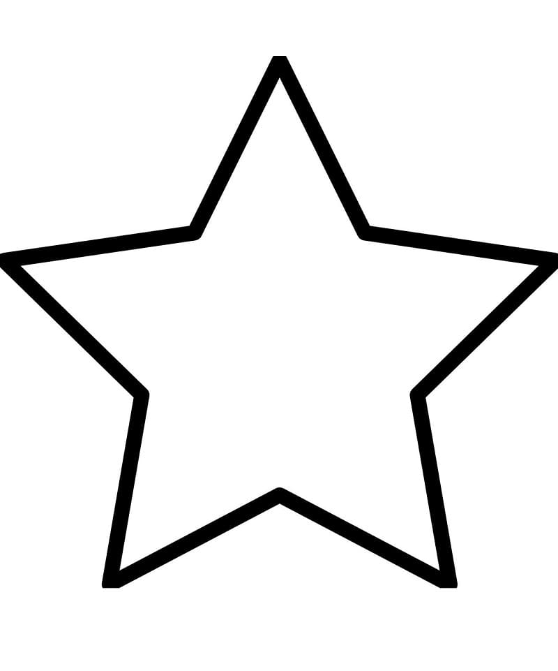 Yksinkertainen tähti Värityskuva