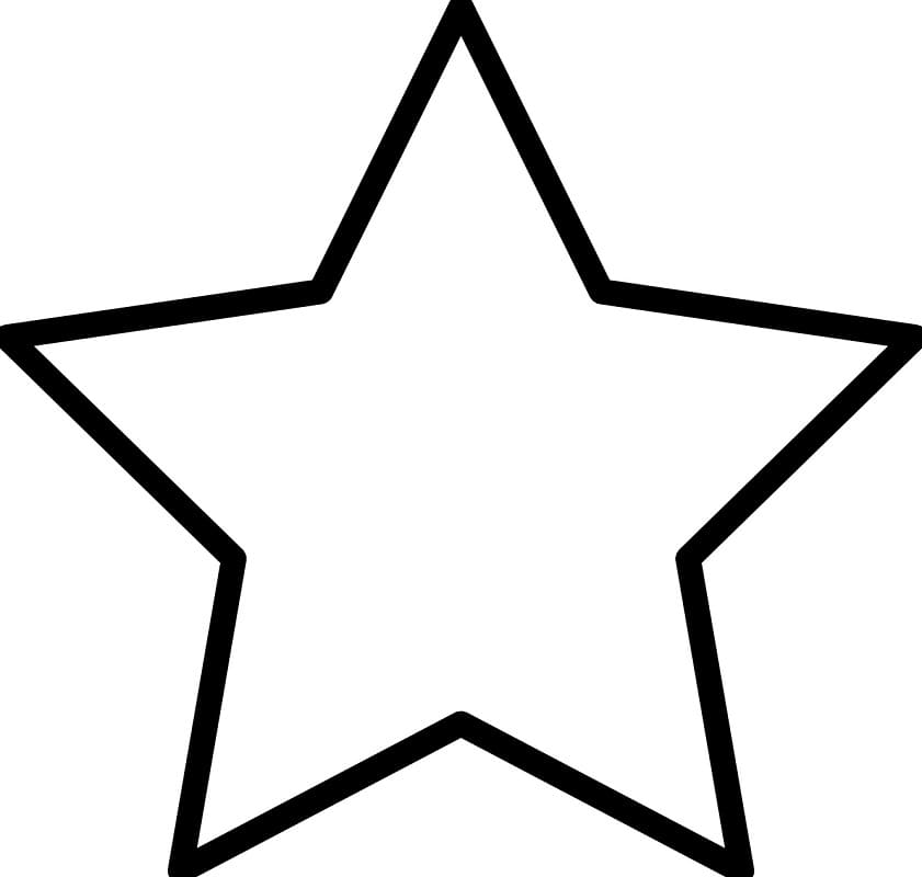 Yksinkertainen tähti Värityskuva