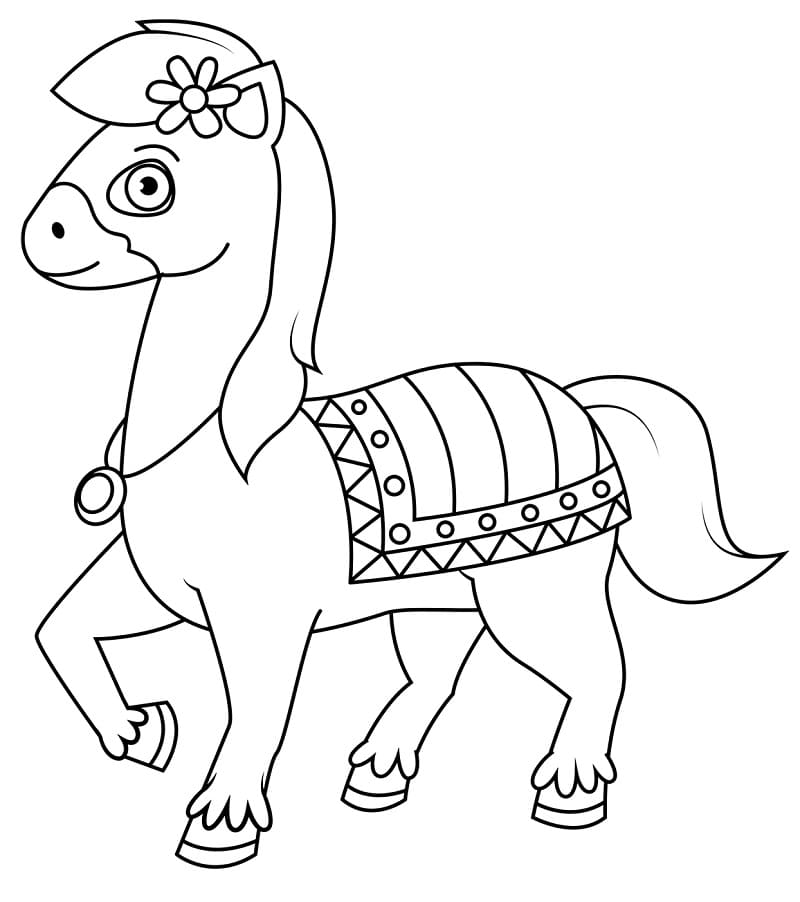 Adorable Horse coloring page Värityskuva