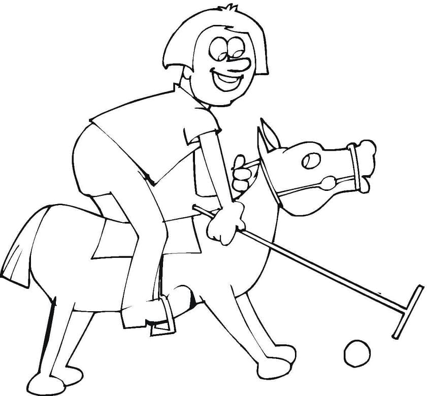 Boy and Horse coloring page Värityskuva