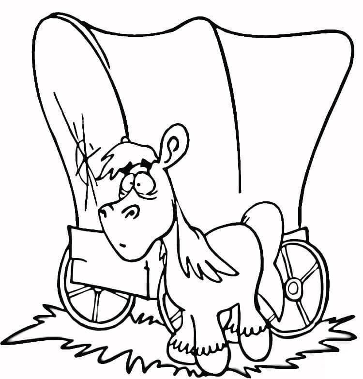 Confused Horse coloring page Värityskuva
