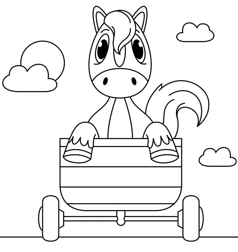 Printable Little Horse coloring page Värityskuva