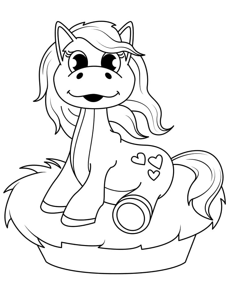 Printable Lovely Horse coloring page Värityskuva