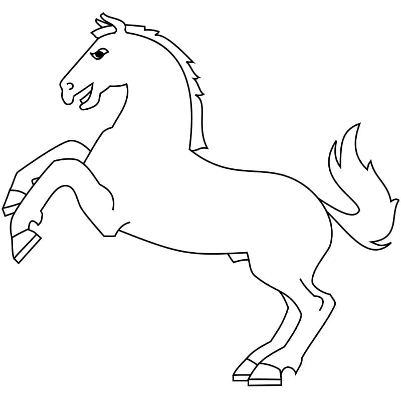 Rearing Horse coloring page Värityskuva