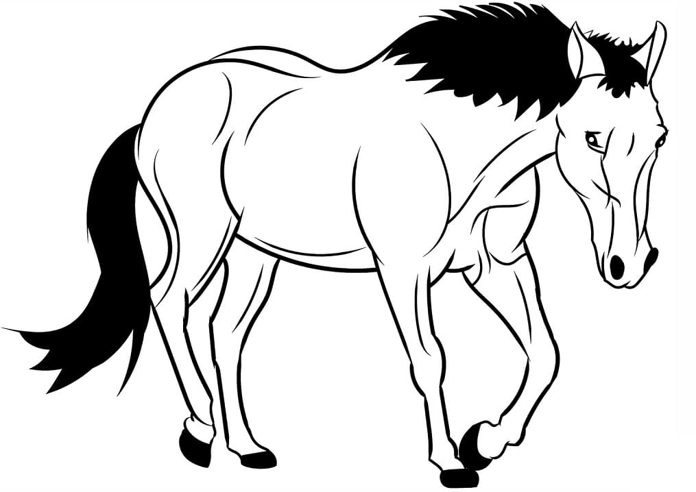 Strong Horses coloring page Värityskuva