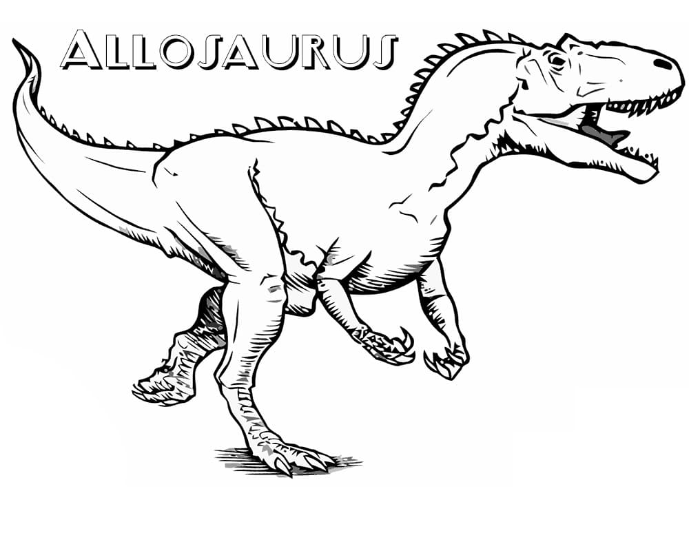 Allosaurus 3 Värityskuva