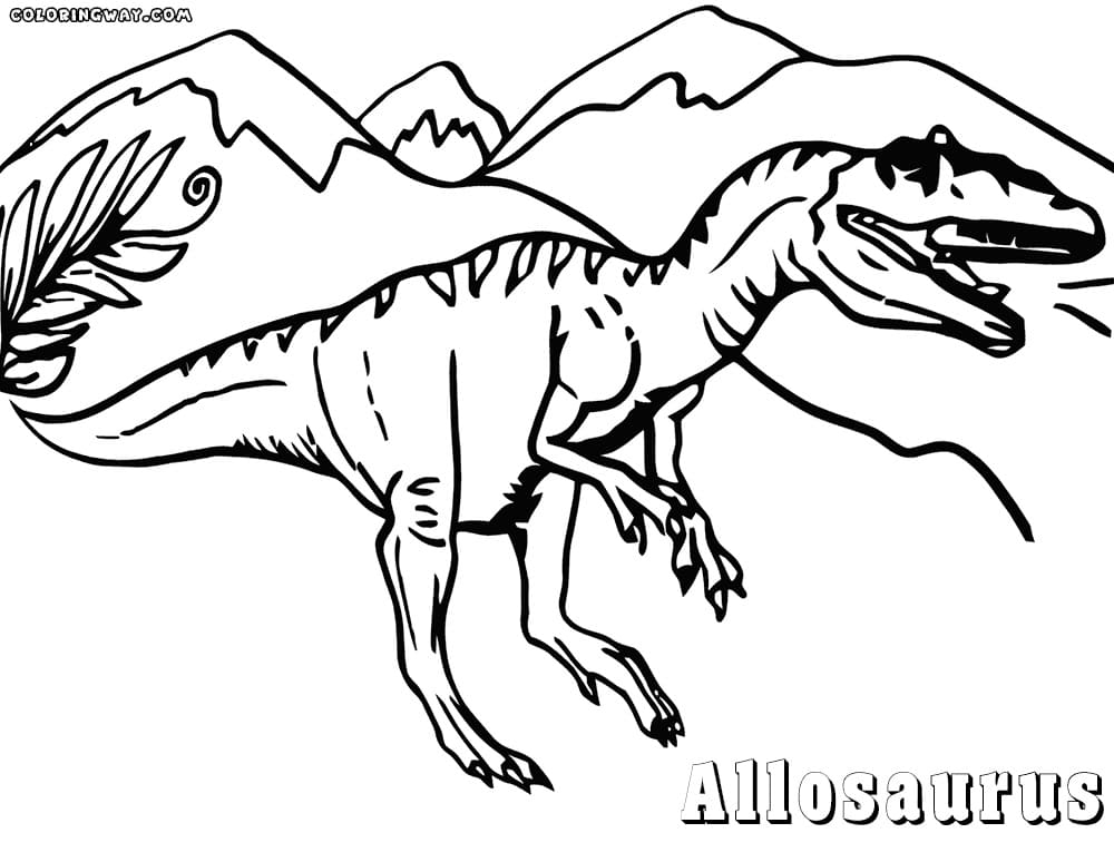 Allosaurus 4 Värityskuva