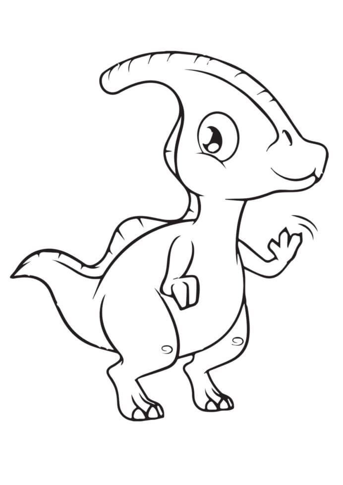 Animoitu Parasaurolophus Värityskuva