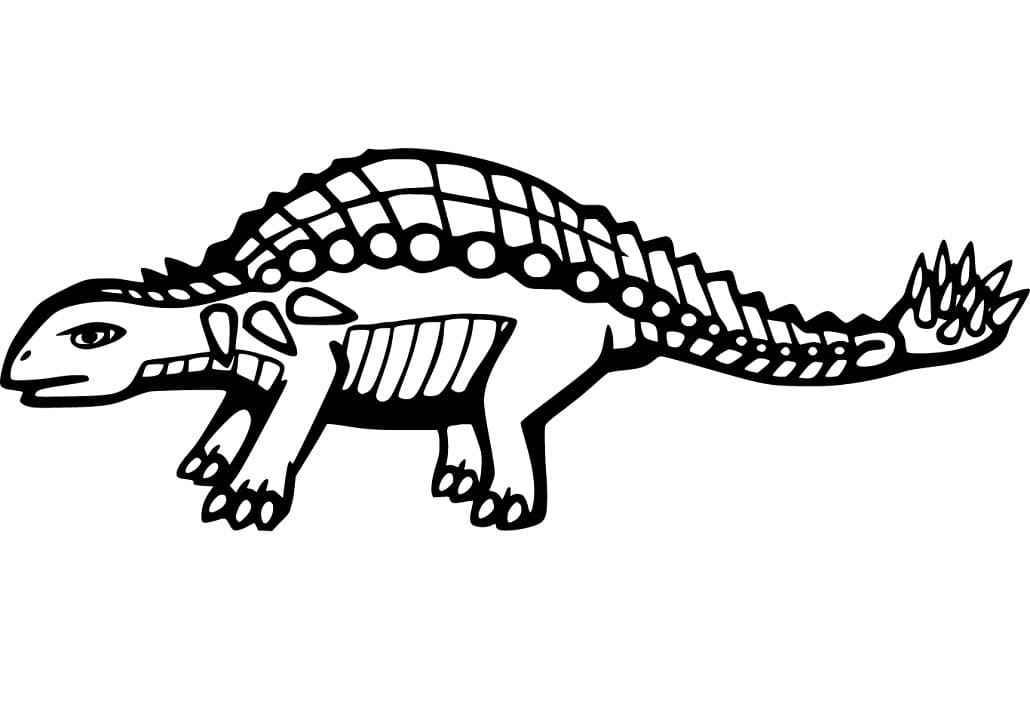 Ankylosaurus 1 Värityskuva