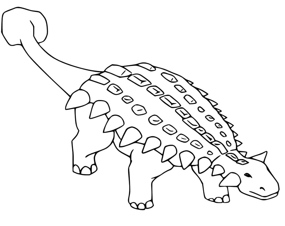 Ankylosaurus 2 Värityskuva