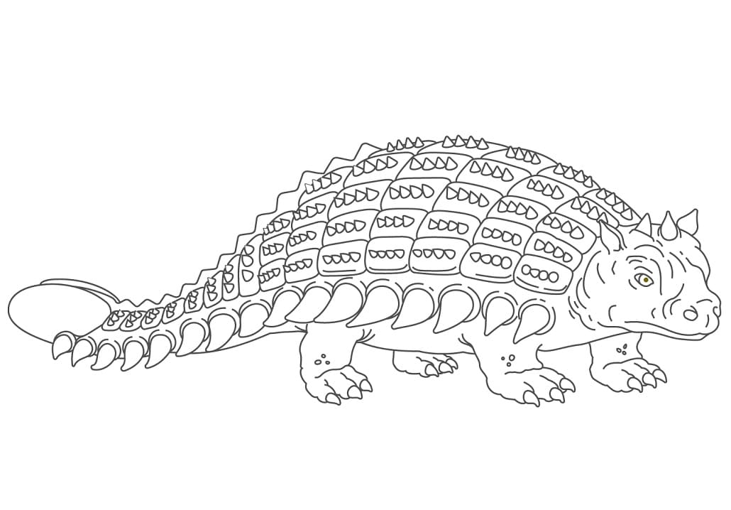 Ankylosaurus Tulostettava Värityskuva