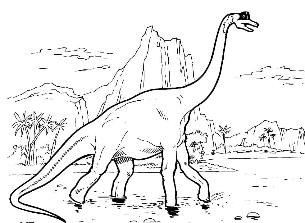 Brachiosaurus 5 Värityskuva