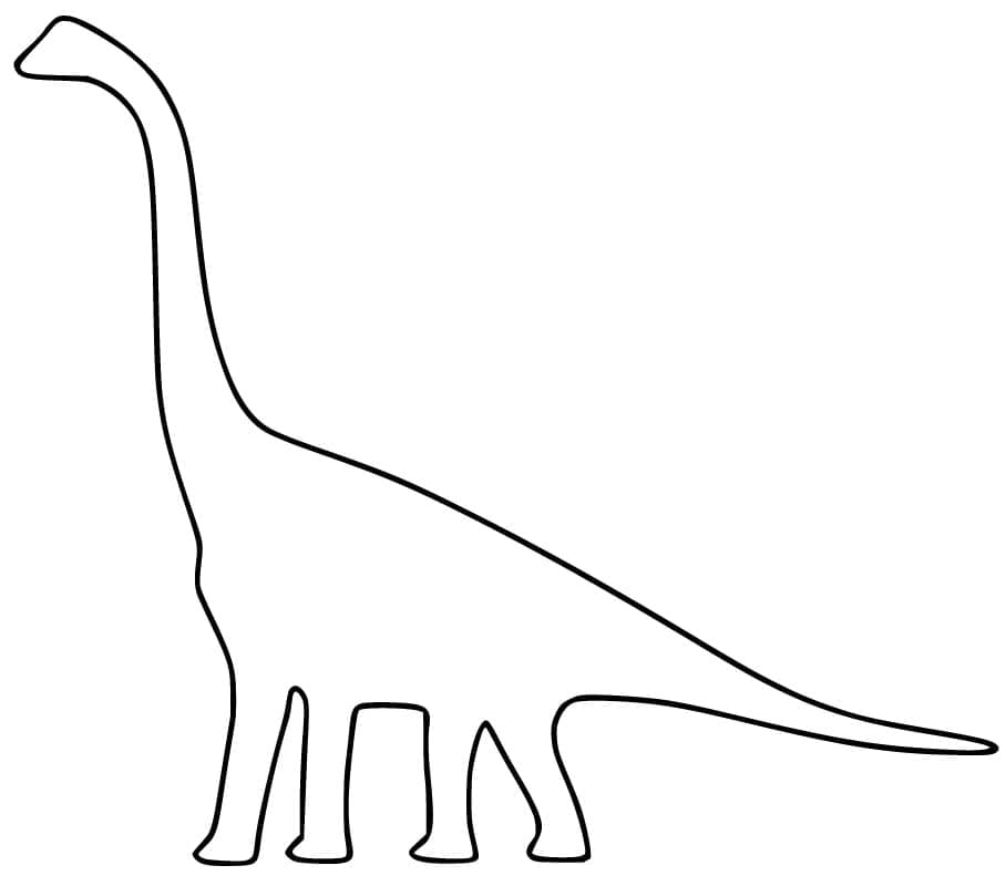 Brachiosaurus ääriviivat Värityskuva