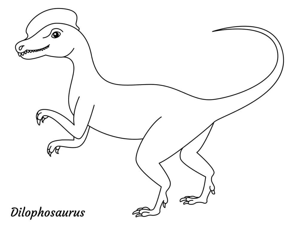 Dilophosaurus 4 Värityskuva