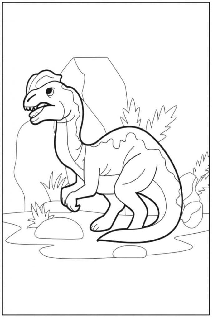 Dilophosaurus 7 Värityskuva