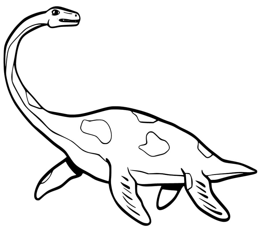 Dinosaur Plesiosaurus Värityskuva