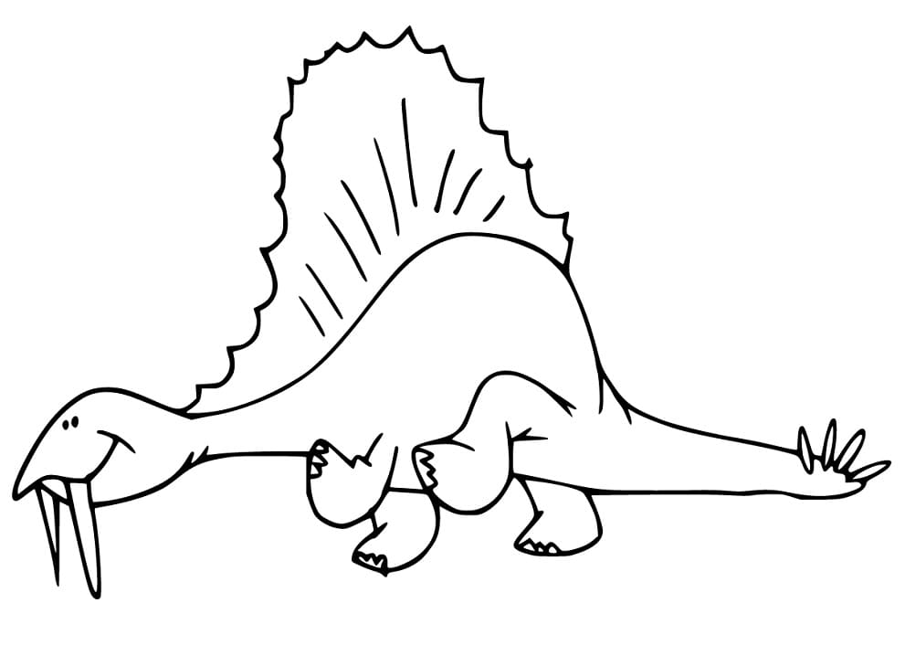 Hauska Spinosaurus Värityskuva