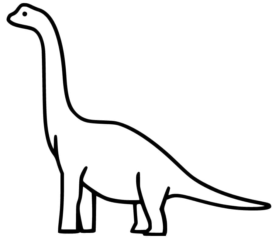 Helppo Brachiosaurus Värityskuva