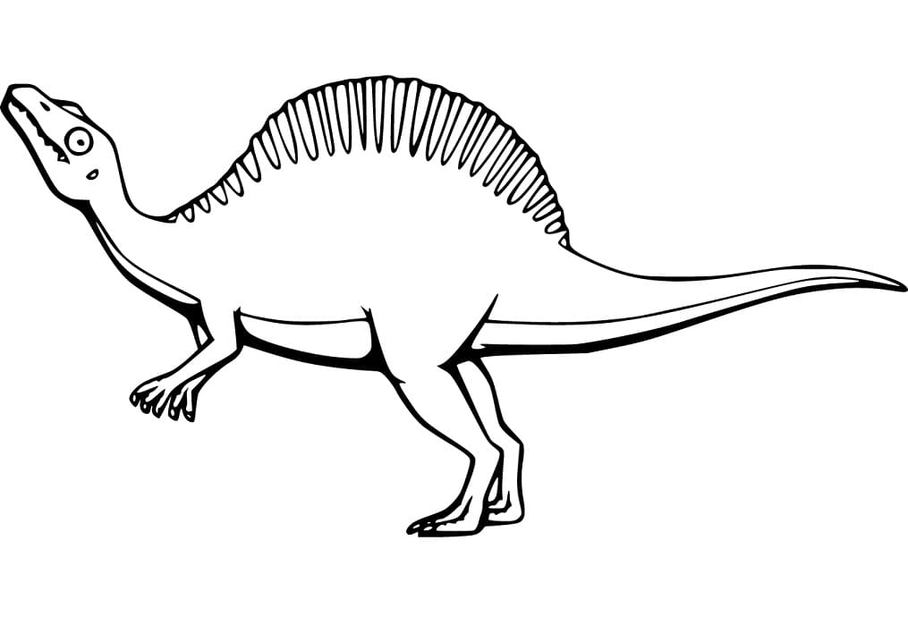 Hullu Spinosaurus Värityskuva