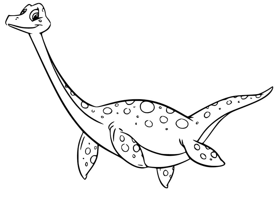 Hyvää plesiosaurusta Värityskuva