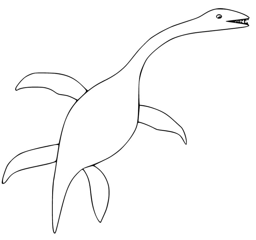 Ilmainen plesiosaurus Värityskuva