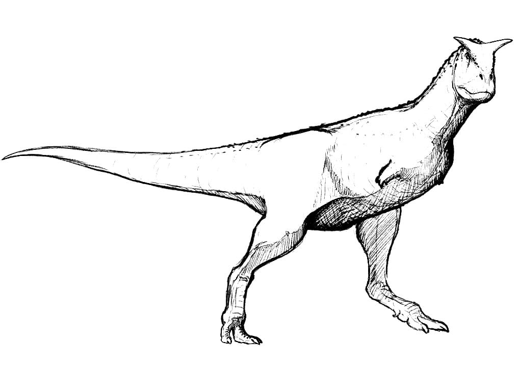 Luonnos Carnotaurus Värityskuva