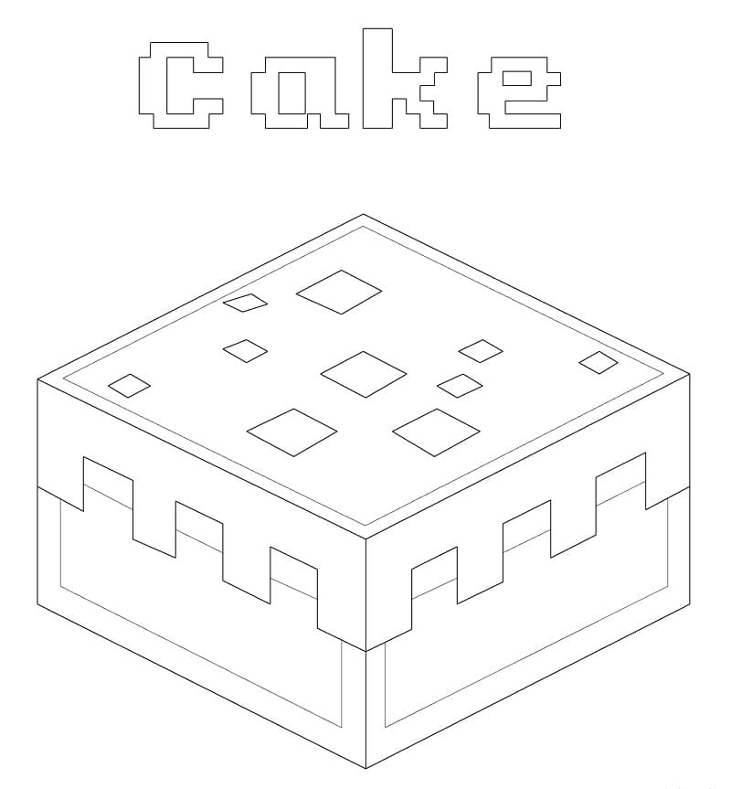 Minecraft Kakku Värityskuva