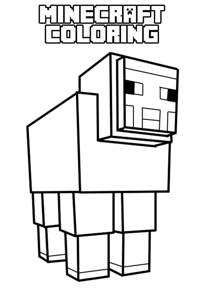 Minecraft Lampaat Värityskuva