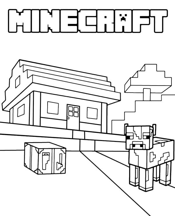 Minecraft Väriin Värityskuva