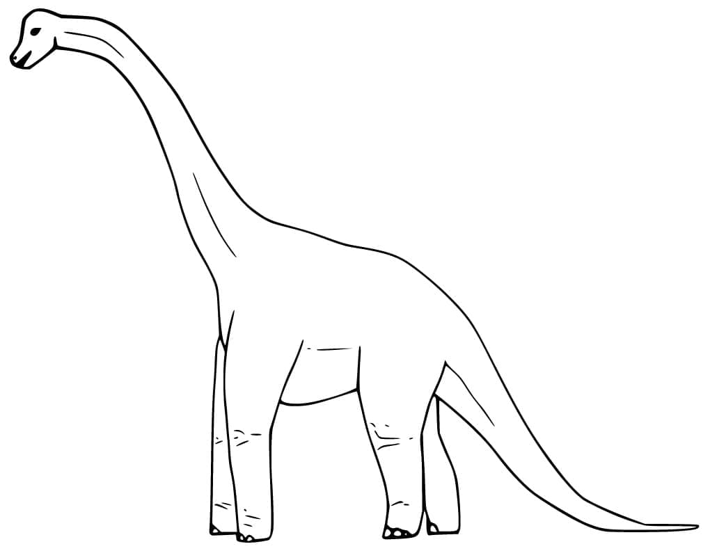 Normaali Brachiosaurus Värityskuva