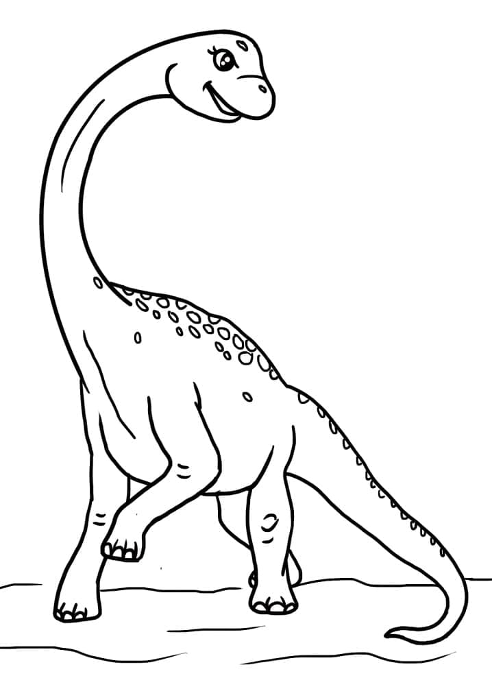 Onnea Brachiosaurus Värityskuva