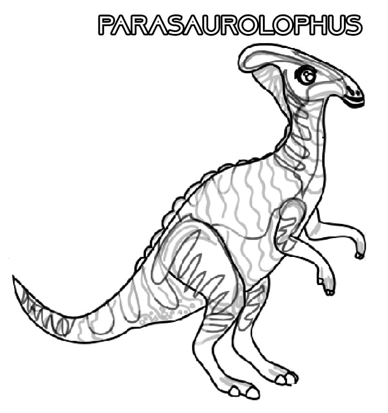 Parasaurolophus 12 Värityskuva