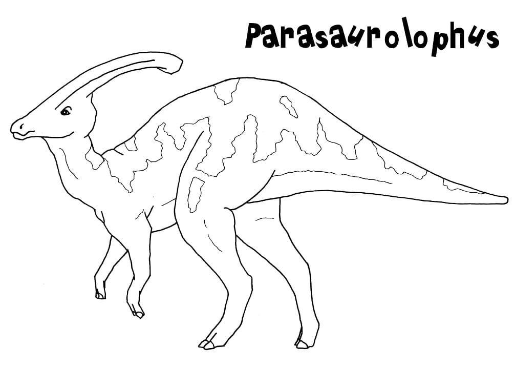 Parasaurolophus kävely Värityskuva