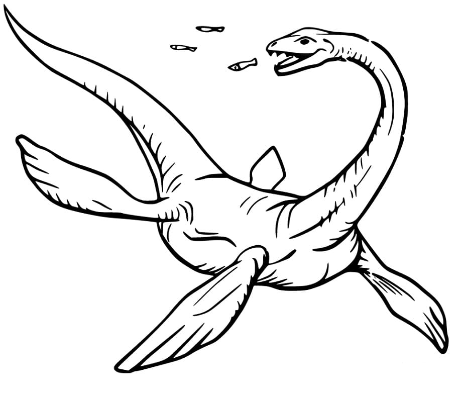 Plesiosaurus 1 Värityskuva